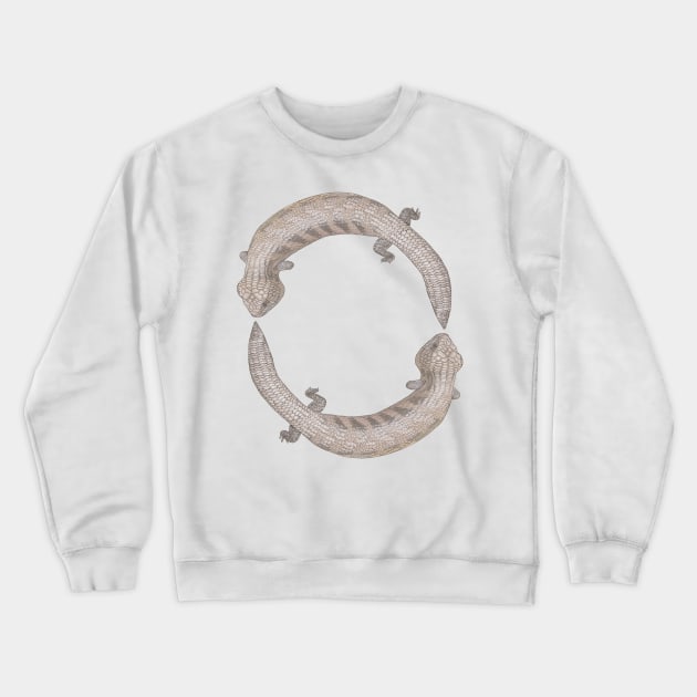 Blue tongue skink circle Crewneck Sweatshirt by Luilouu